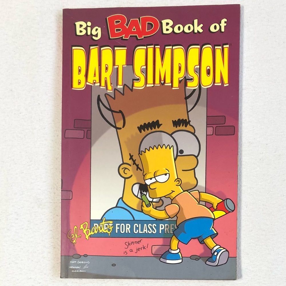 4/$20 Big Bad Book of Bart Simpson Softcover Graphic Novel Comic Book Groening